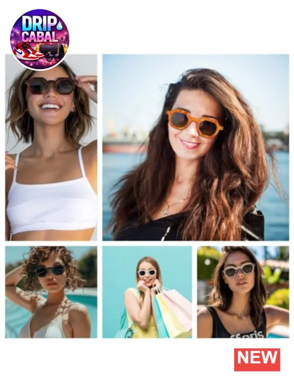Retro Octagon Sunglasses for Women UV400 Protection Thick Frame Polycarbonate